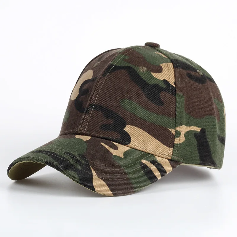 

2019 New Top Quality Cap Men's military camouflage Caps Men women hip hop tide visor Hat Spring and Autumn Fashion Bend hats