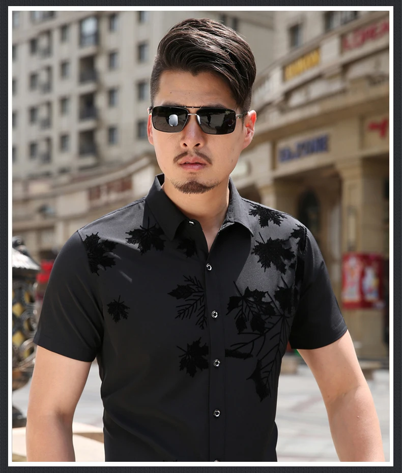 Мужская одежда с цветочным принтом новый дизайн летняя модная узорная рубашка