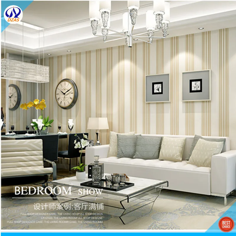 

Stripe fresh bedroom living green striped bedroom living room TV background vertical strips study dormitory DZAS-Cj wallpaper