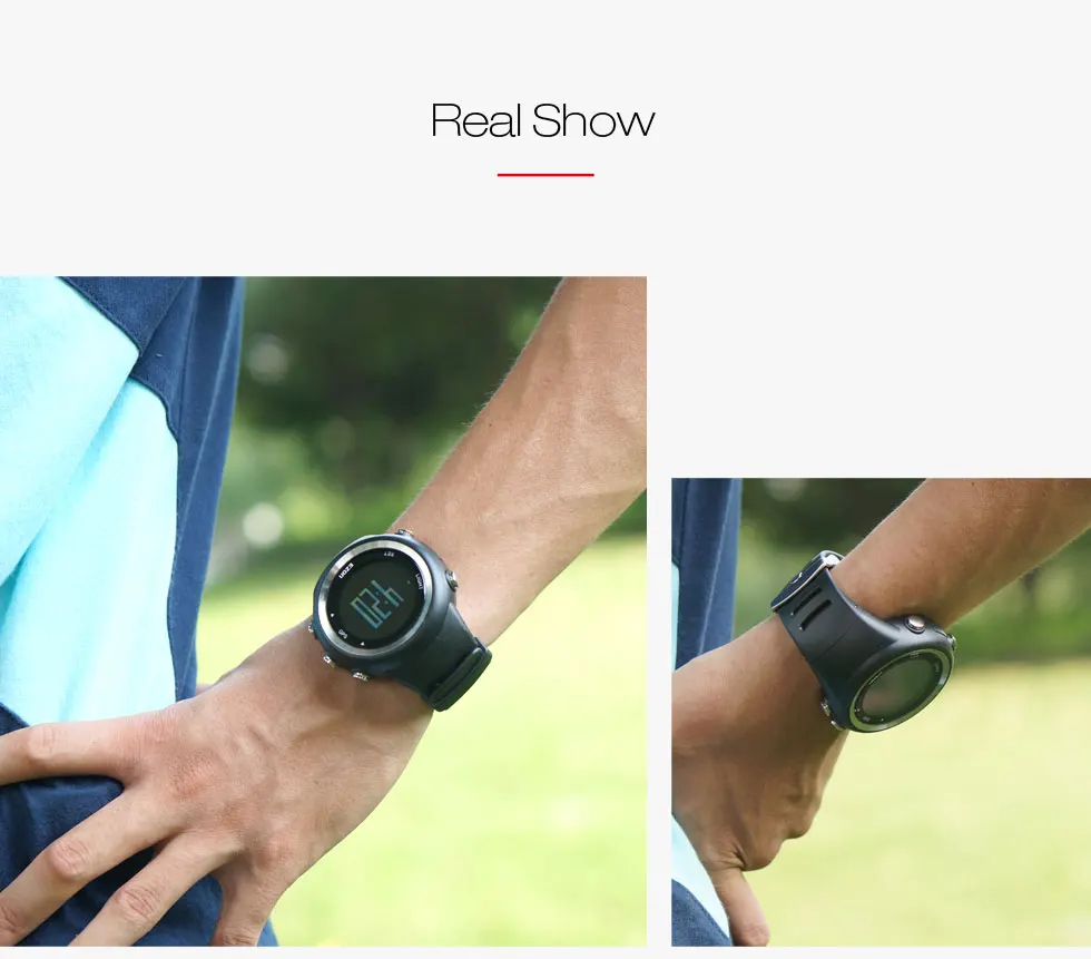 EZON gps работает счетчик калорий Профессиональный Фитнес Спорт Horloge 50 м водонепроницаемый Horloges для Mannen Zwart Rood Blauw T031