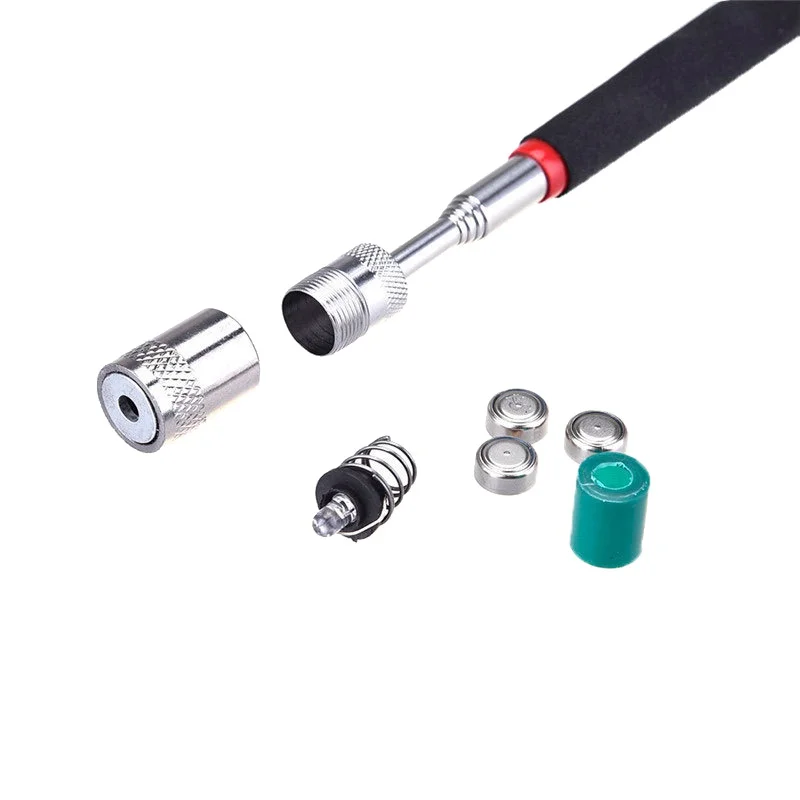 

Telescopic Extension Rod Automobile Metal Screws Strong Magnetic Pickup With LED Light For Car