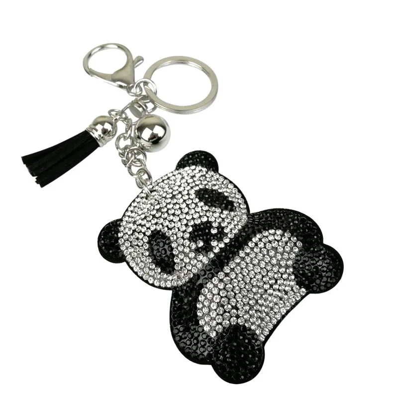 Горный хрусталь алмаз панда брелок Подвеска для сумки автомобильные аксессуары