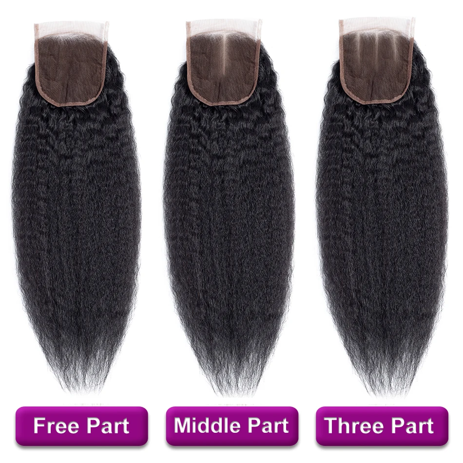 Волосы Racily 4x4 бразильские кудрявые прямые волосы Remy швейцарские кружевные