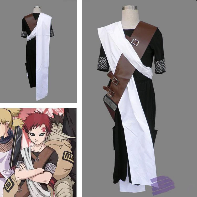 Аниме! Наруто повязка на голову Sabaku no Gaara 1 униформа косплей костюм сценическое