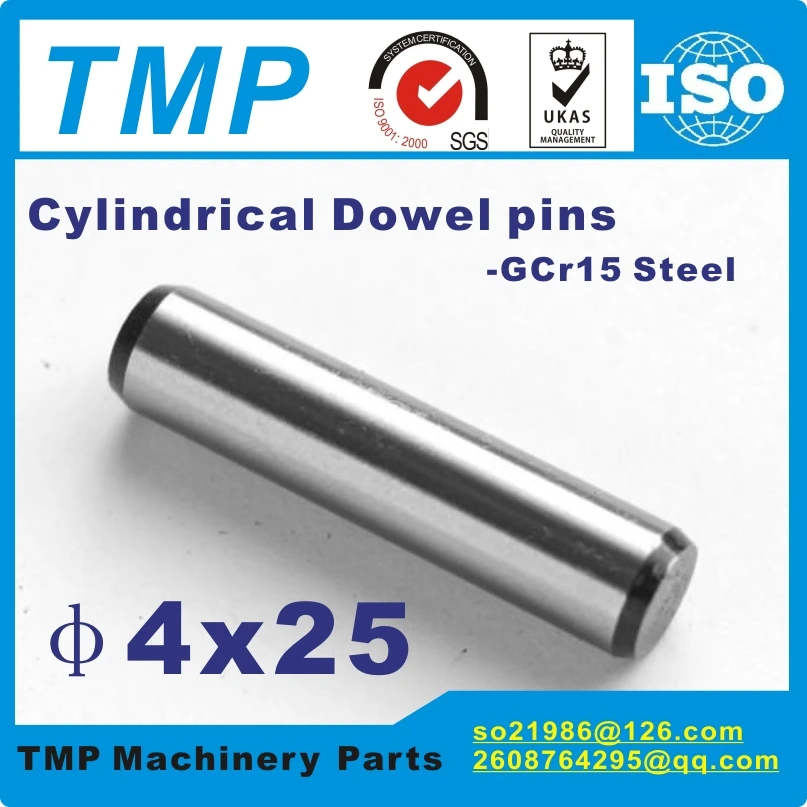 

50 pieces/Lot 4x25mm Locating Pins/Dowel pins/Cylindrical position pins For Mechanical Uses-TLANMP Material:Steel GCr15