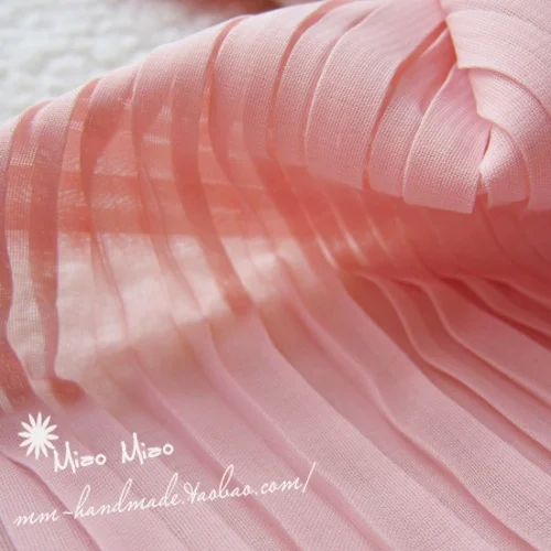 Ткань для экспорта одежды розовая плиссированная шифоновая ткань|chiffon fabric|fabric