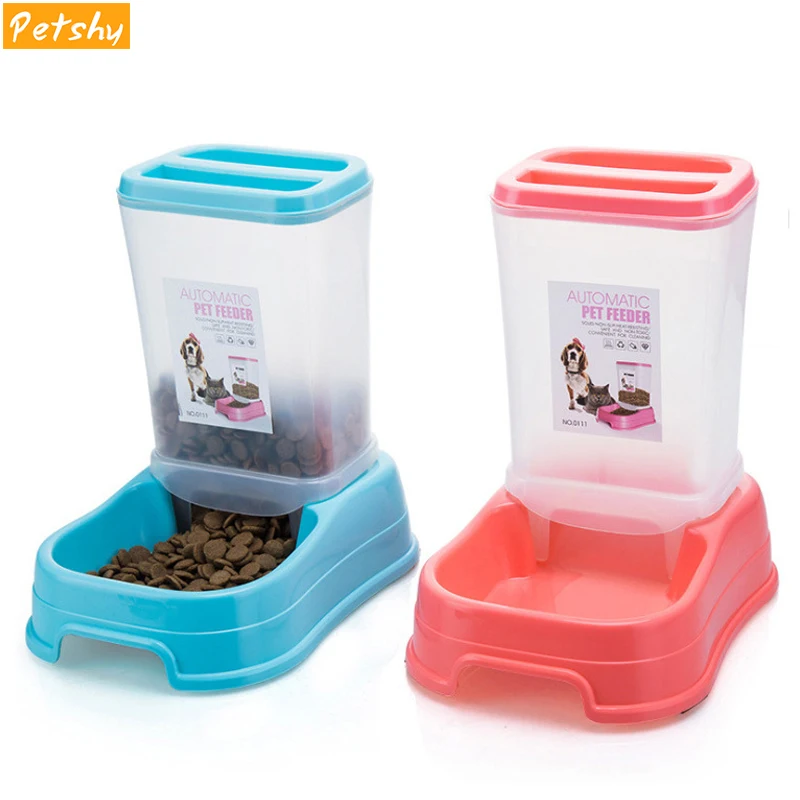 Petshy Pet автоматическая кормушка для собак кошек миска для еды съемный пластиковый котенок Кормление щенка диспенсеры для тарелок для маленьких средних кошек собак