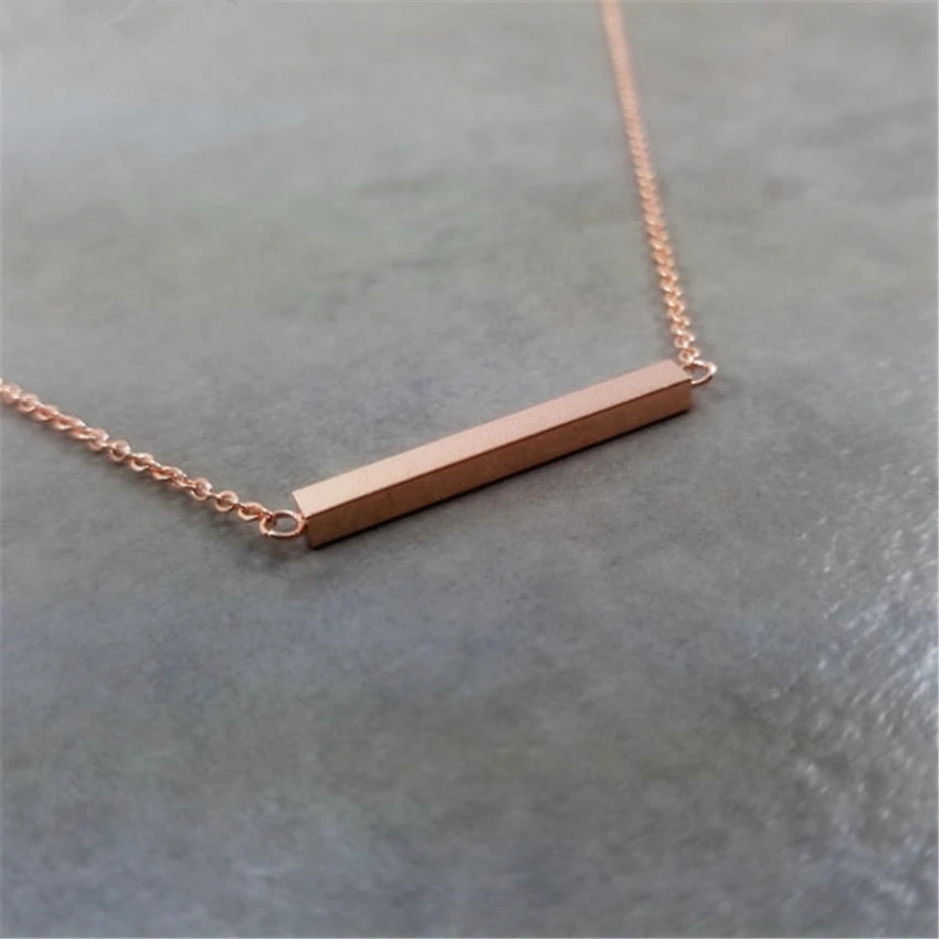 Великолепная сказка Нержавеющая сталь цепи колье Boho Bijoux геометрический бар Шарм