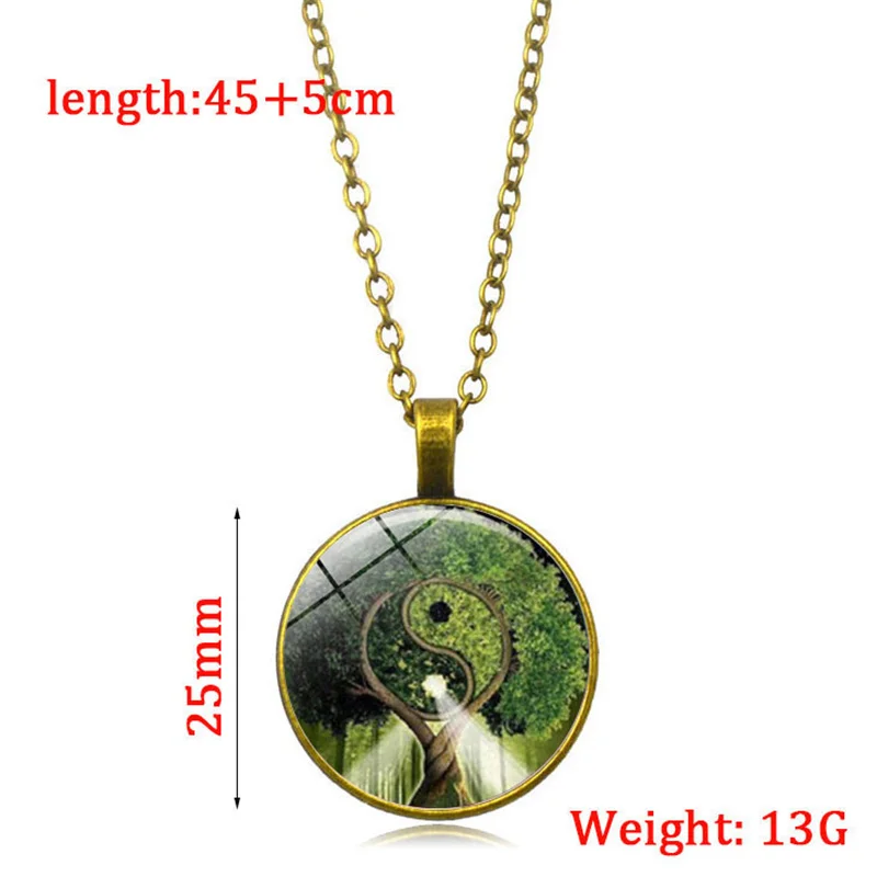 Подвеска в виде дракона Инь Янь ожерелье с восемью китайскими диаграммами