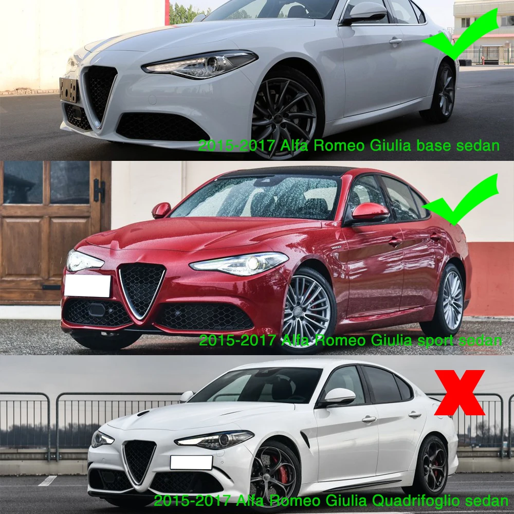 Боковые удлинители из углеродного волокна для Alfa Romeo Giulia TI Base Sport Sedan 4 Door 2015 2017
