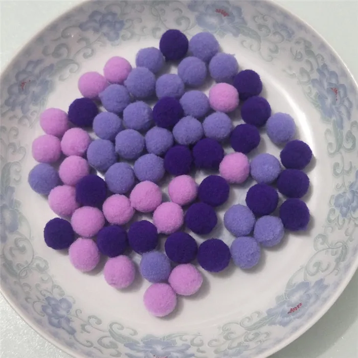 Mixed Purple 50 шт 15 мм разноцветные Круглые фетровые шары, помпоны для поделок, вечерние принадлежности для комнаты, свадебные украшения, фетровые шары, аксессуары - Цвет: Mixed Purple