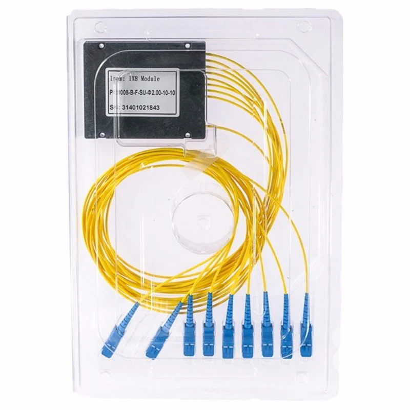 1x8 PLC Box волоконно оптический сплиттер телекоммуникационный волоконный 1 Точка 8