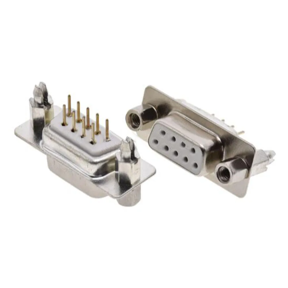 10pcs DB9 female socket Harpoon DP9 with fixing screw column white plastic RS232 | Электроника