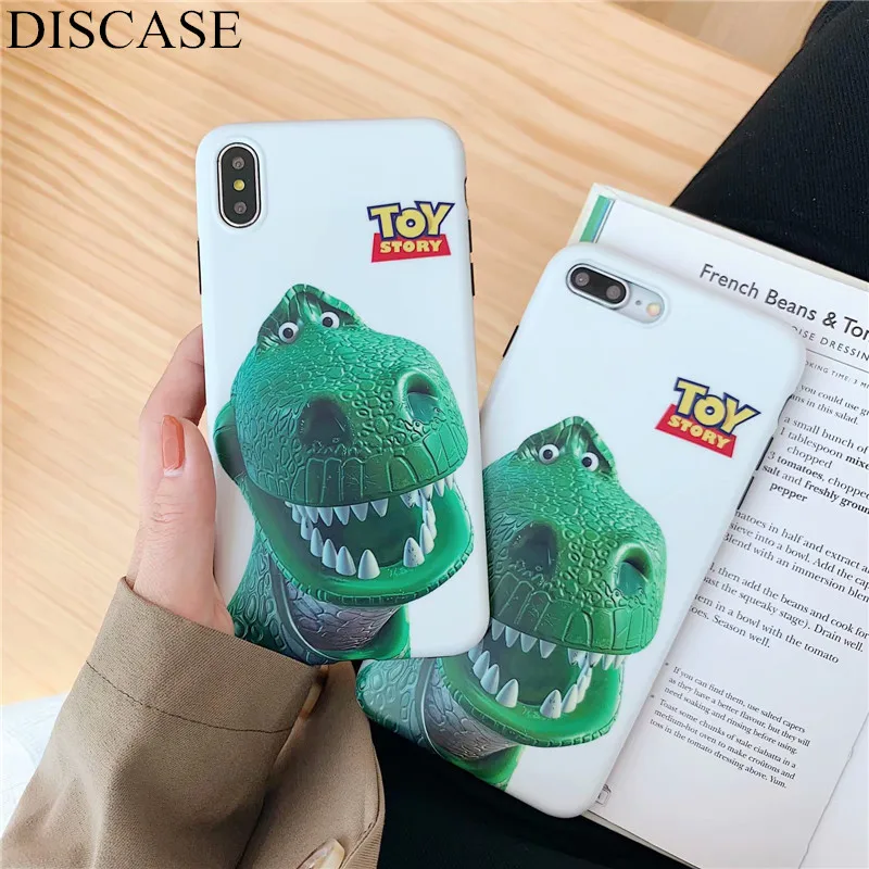 DISCASE Cute Cartoon Animal Phone Case For iphone 8 7 6 6s plus XS MAX XR X IMD Glossy Soft Shell All Inclusive Capa | Мобильные