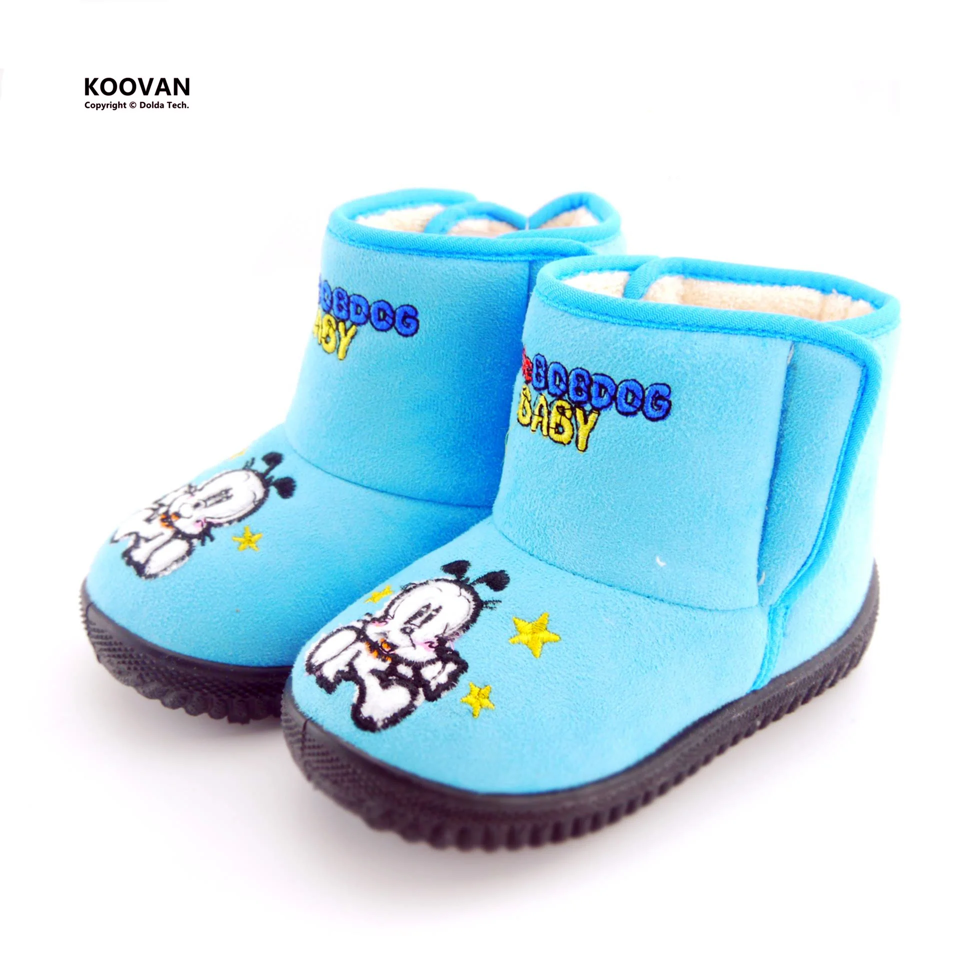 Koovan/детские ботинки 2018 теплые детские ботильоны с рисунком собаки хлопковые