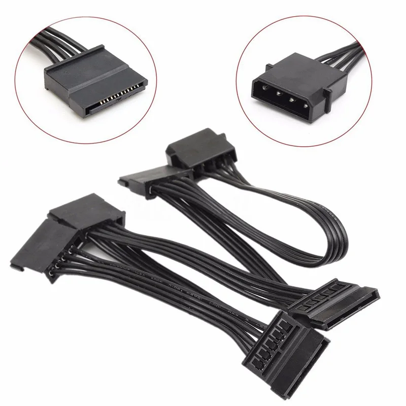 Разветвитель блока питания для жесткого диска IDE Molex на 5 SATA кабель с 4 pin 15 ПК