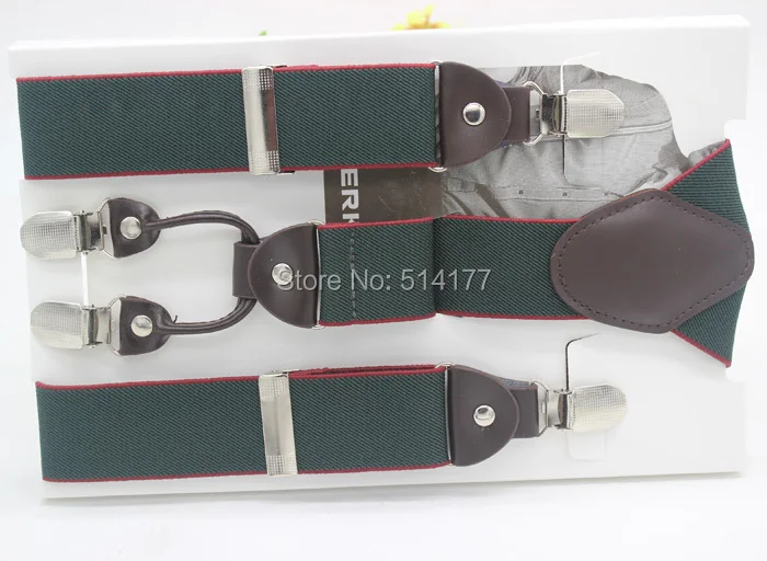 Мужские подтяжки регулируемые с 4 клипсами мужские в подарок аксессуары для