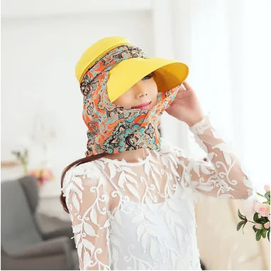 Женская пляжная шляпа с широкими полями и цветочным принтом | Аксессуары для