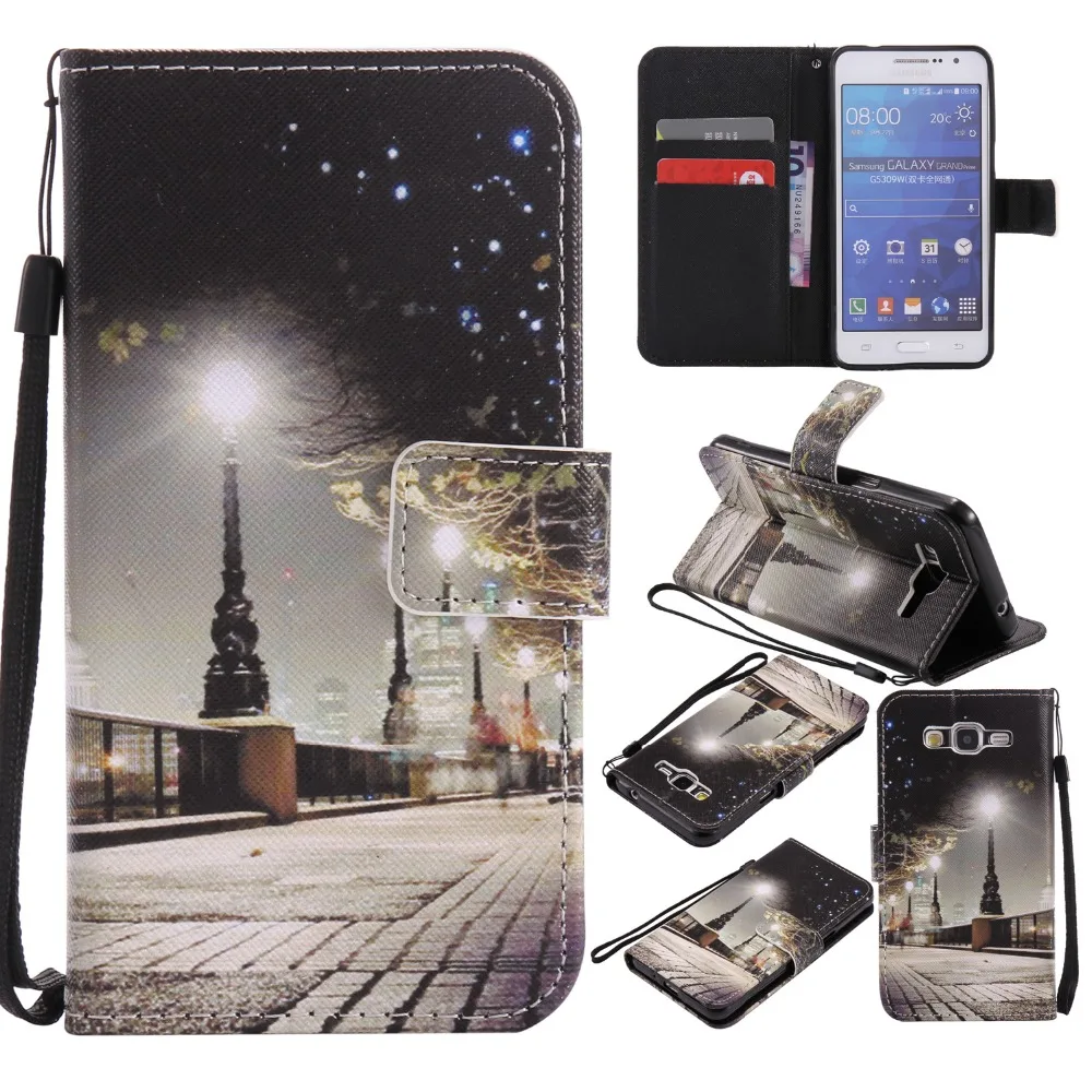 Чехол для Samsung Galaxy Grand Prime G530 SM-G530F SM-G530H G531 SM-G531H ds SM-G531F SM-G531H/DS окрашенные откидные