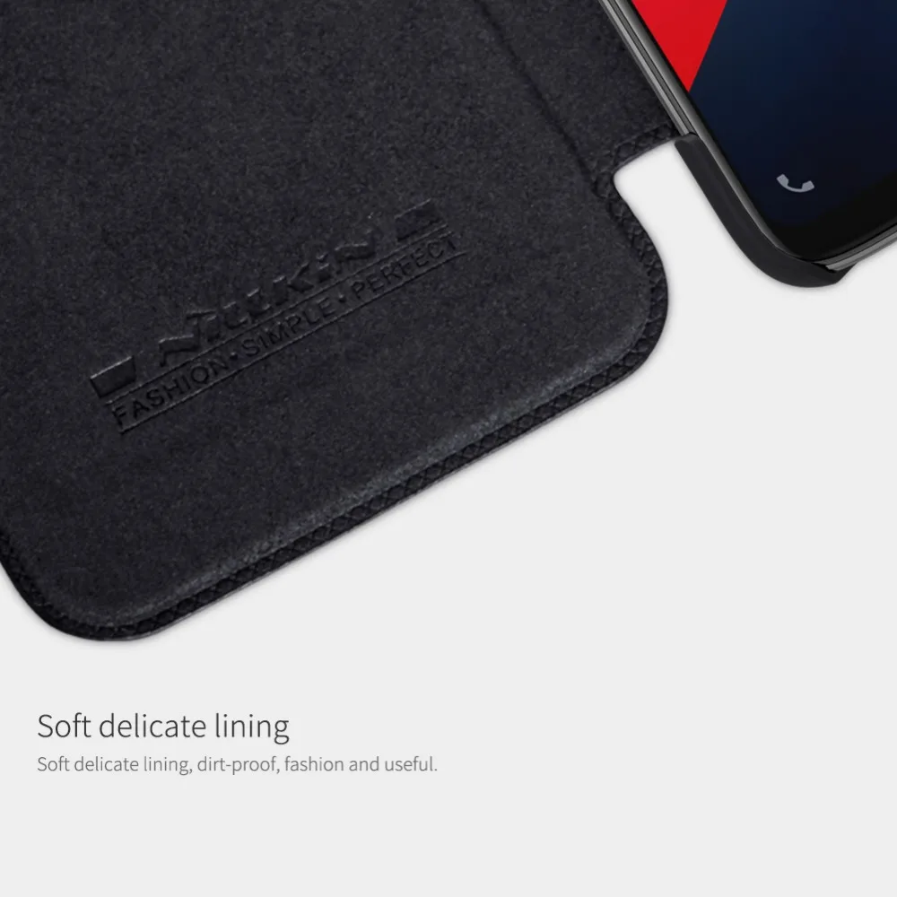 Кожаный чехол NILLKIN Qin для Oneplus 6 винтажный флип-чехол-кошелек в деловом стиле для One plus 6 Жесткий ПК задняя крышка