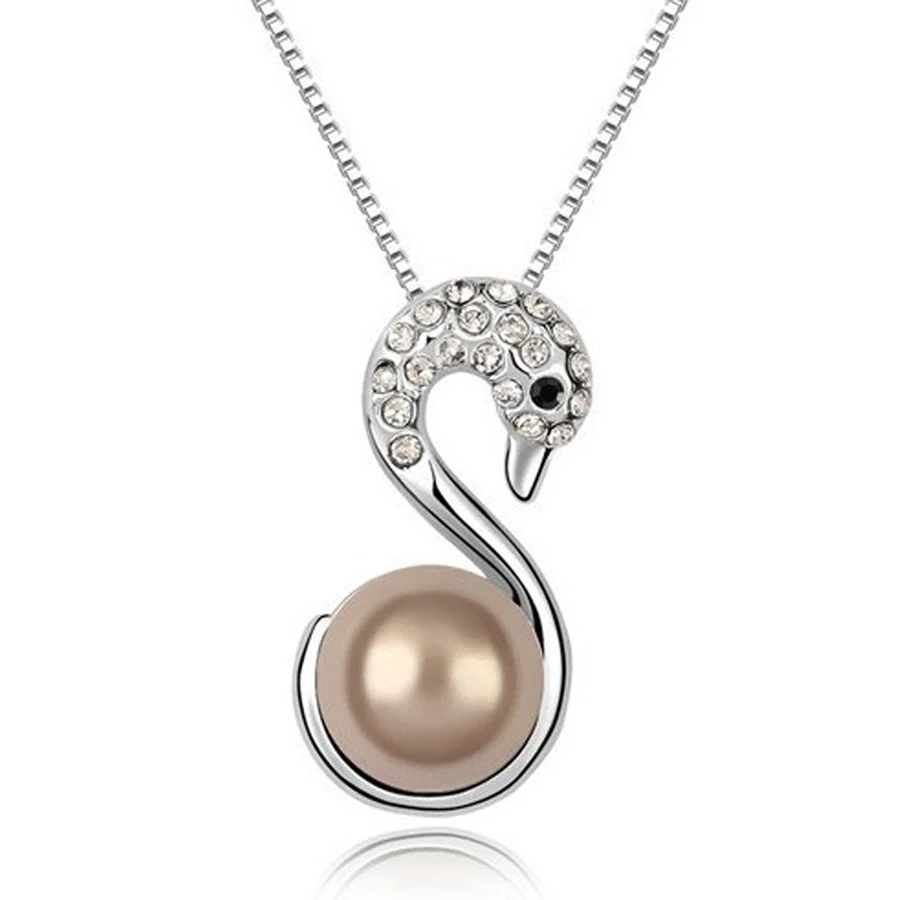 Посеребренное 10 мм Ожерелье из натурального искусственного жемчуга ожерелье