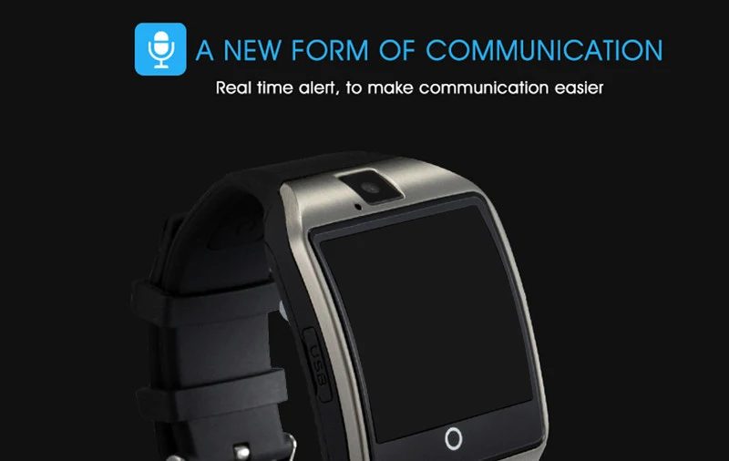 Смарт-часы с камера с сенсорным экраном Tf карта камера Facebook Whatsapp Twitter Bluetooth Smartwatch для телефона Android Ios