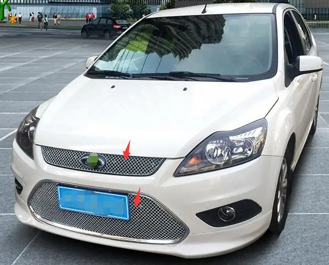 2009-2011 sedan Нержавеющая хорошо Модифицированная Передняя решетка автомобиля гоночные Грили Гриль Крышка Накладка для классического фокуса 2009 10 11 12 13 14 15 16 - Цвет: 2009-2011 sedan
