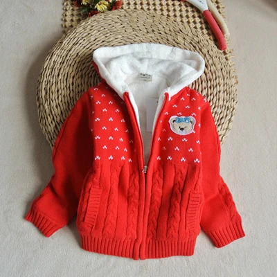 2018 осень зима девушки Носки с рисунком медведя из мультика свитер Детская куртка