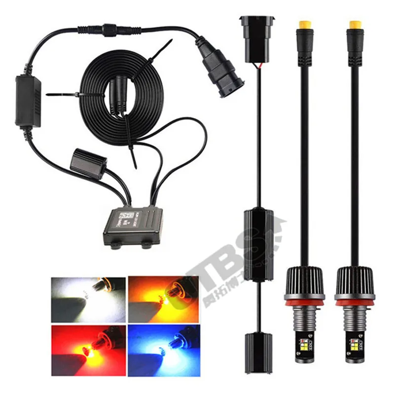 OTBS разноцветное Изменение wifi rgb h8 e92 angel eye 30 Вт halo ring RGB для bmw E60 E61 E63 E70 X5 E71 X6 E90 E91 E92