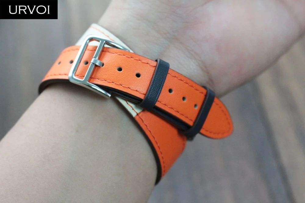 Ремешок URVOI 2018 для Apple Watch band series 4 3 2 1 роскошный браслет из натуральной кожи с