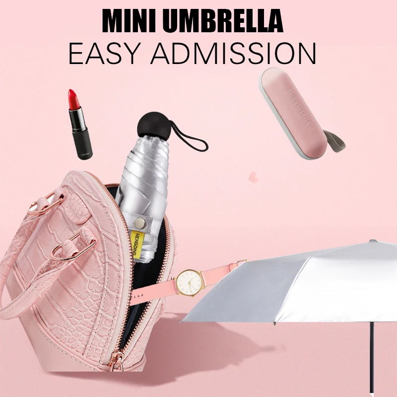 Хранение дождливый день пушистый зонтик водонепроницаемый титановый Серебряный