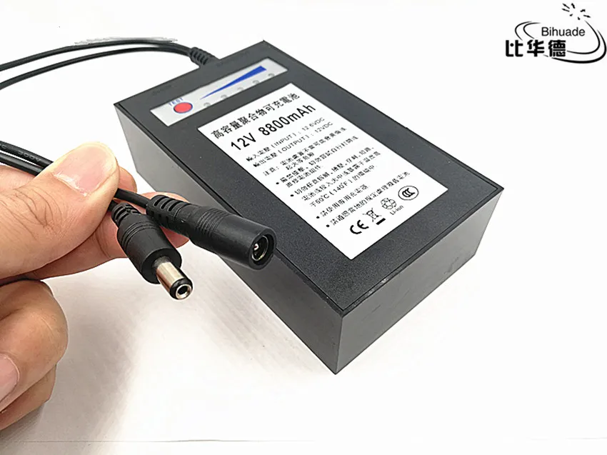 12V 8800mah литиевая батарея перезаряжаемая DC Батарея полимерная для монитора мотор