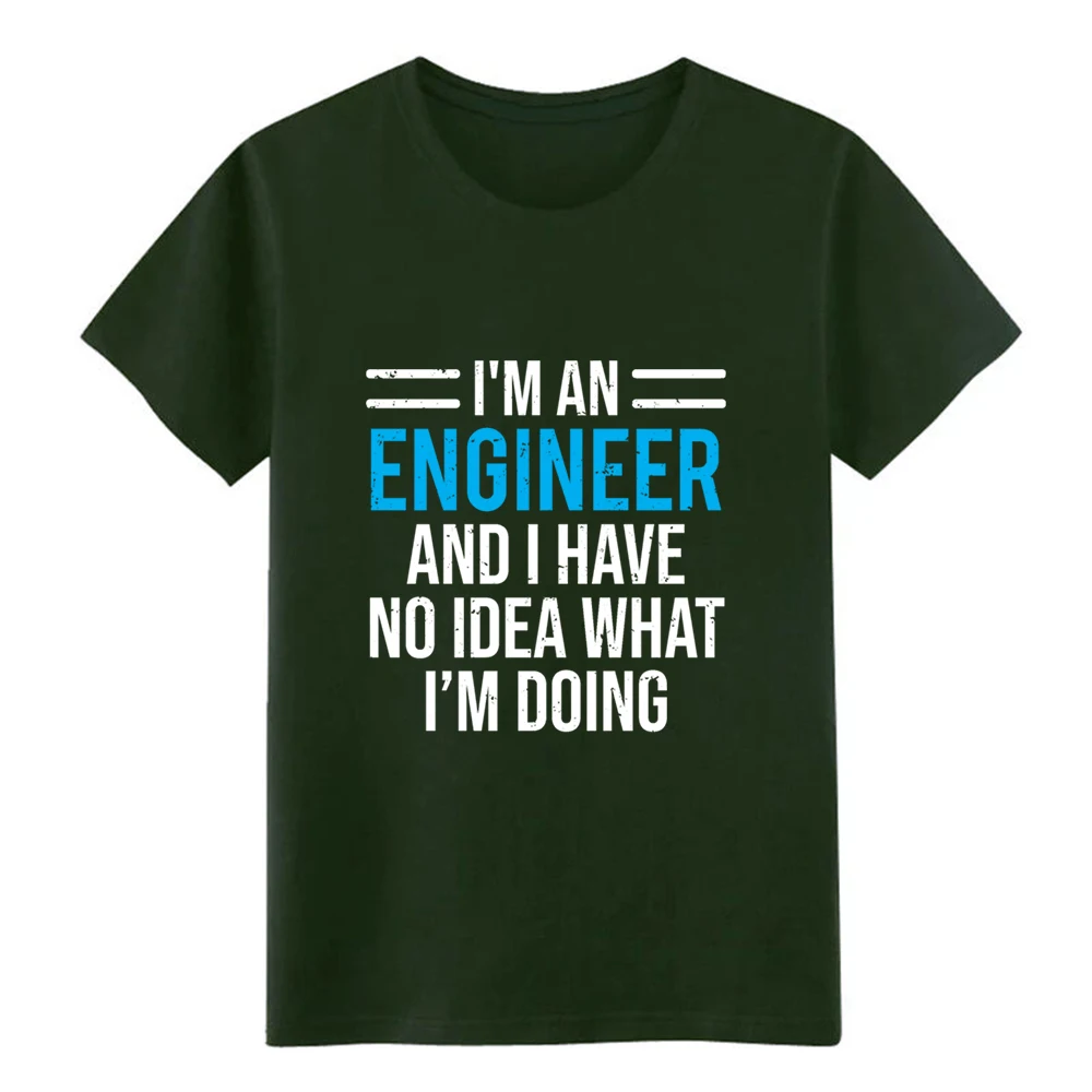 Мужская футболка с надписью I'm An Engineer No Idea Funny Engineering дизайнерская из хлопка