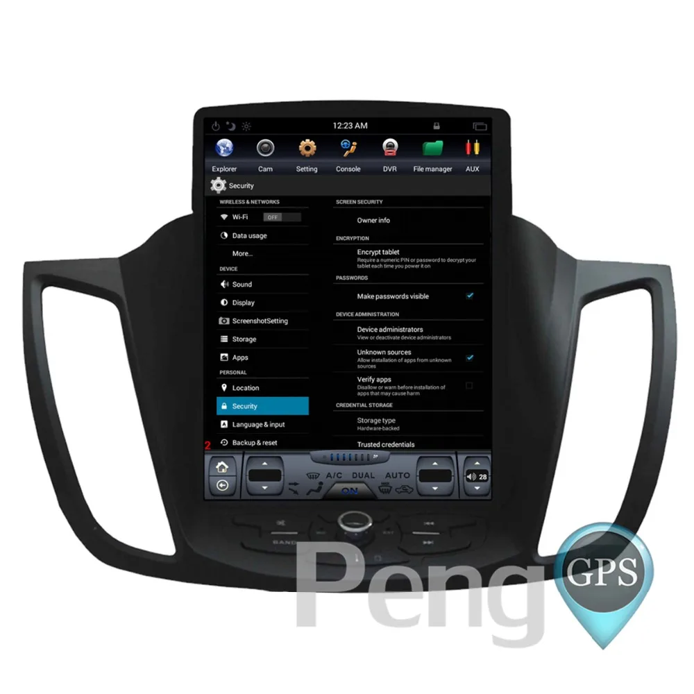 Android 7,1 Автомагнитола для Ford Kuga 2013 gps-навигация, dvd-плеер Tesla вертикальный ips экран 2G+ 64G головное устройство