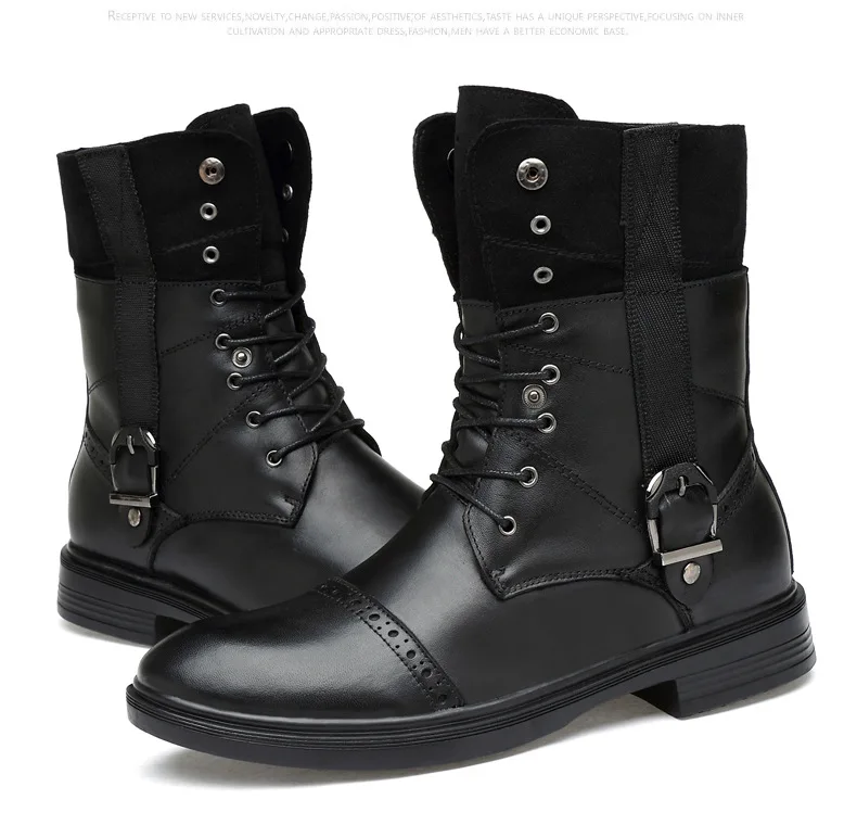 Lover's Handsome Martin Boots Mens Hiking Shoes Genuine Leather Snow Desert Tactics Boots Woman Outdoor Sport Sneaker Anti-skid