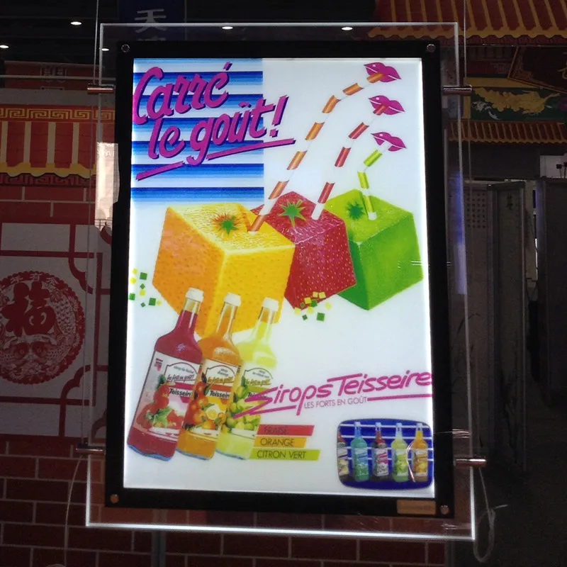 A3 горизонтальная светодиодная световая карманная коробка с кательным проводным