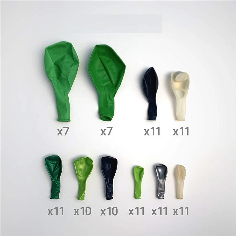 100 шт Шар АРКА гирлянда Зеленый Черный латексные воздушные шарики для гелия