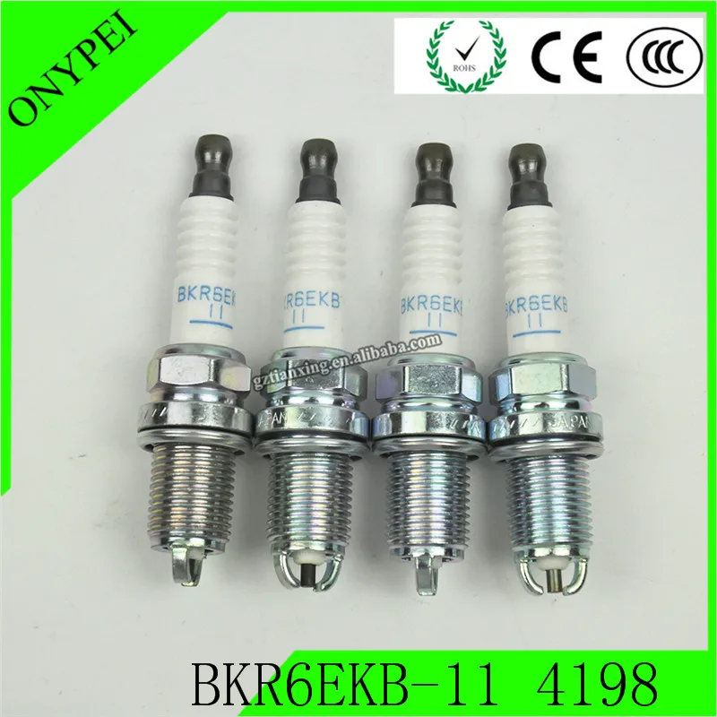 4 шт. BKR6EKB 11 4198 Свеча зажигания для Toyota Nissan Opel Honda Ford Peugeot BKR6EKB11|Свечи и запальные