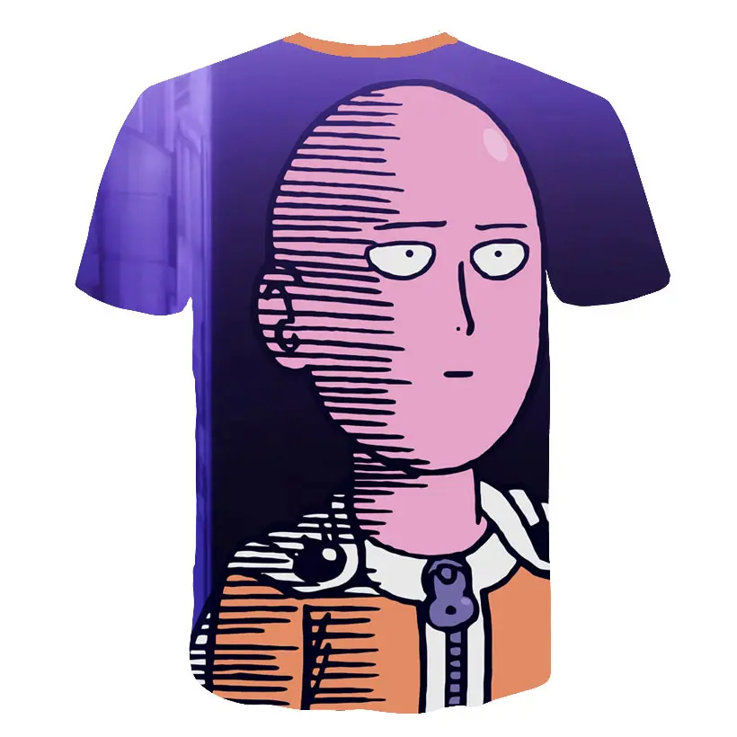 One Punch Man Saitama Sensei, японское аниме, 3D забавная футболка, летняя повседневная футболка с круглым вырезом для мужчин и женщин, одежда с коротким рукавом