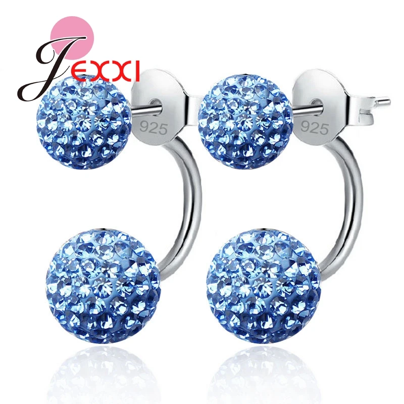 Женские серьги гвоздики из серебра 925 пробы 10 цветов|earring tapers|earring supplierearrings barbell |