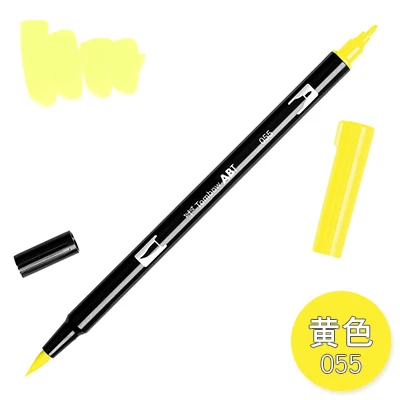 1 шт. TOMBOW AB-T Япония 96 цветов двойная головка художественная кисть ручка маркер Профессиональный водный маркер ручка для рисования - Цвет: 055