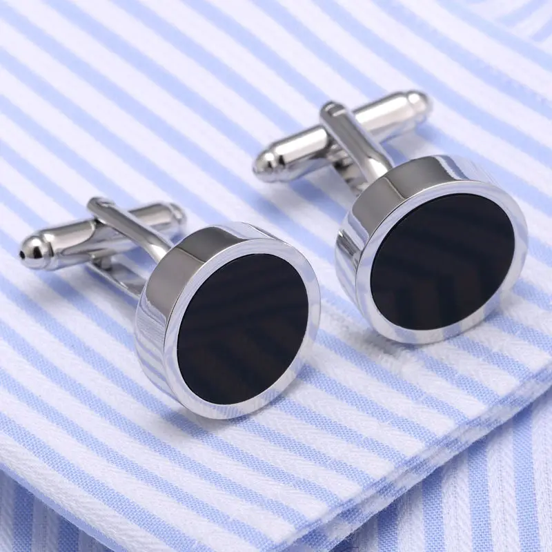 New Designer Onyx Cufflinks AAA Quality French Shirt Cuff Links Gemelos Para Camisas |