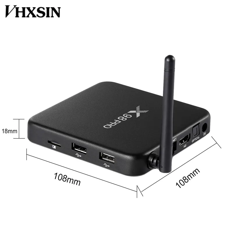 VHXSIN 10PCS/LOT X98 PRO Smart TV Box 3GB 32GB Android 7.1 Amlogic S912 Octa Core 2.4G/5GHz | Электроника