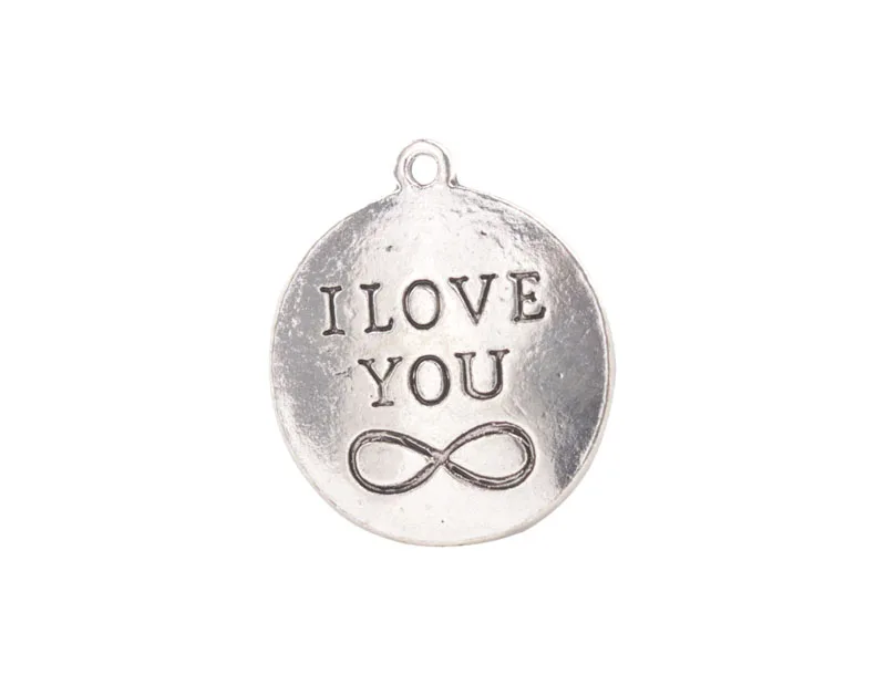 

10PCS Antiqued Silver I LOVE YOU Infinity Charms #92258