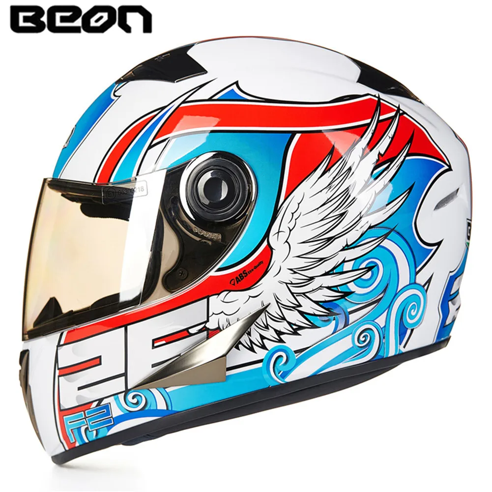 BEON мотоциклетный шлем для гонок полный moto Casque Casco cicleta Capacete Kask мотоциклетные шлемы