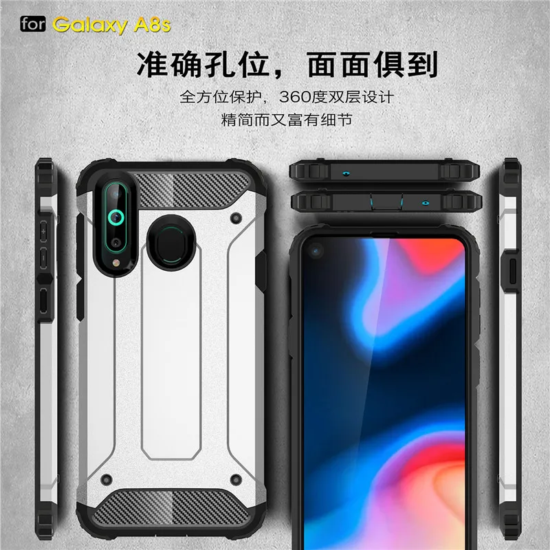 Mobile Phone Case For Samsung Galaxy A8S Hybrid Tough Shockproof Silicone Armor Bumper Hard A8s 6.4'' |