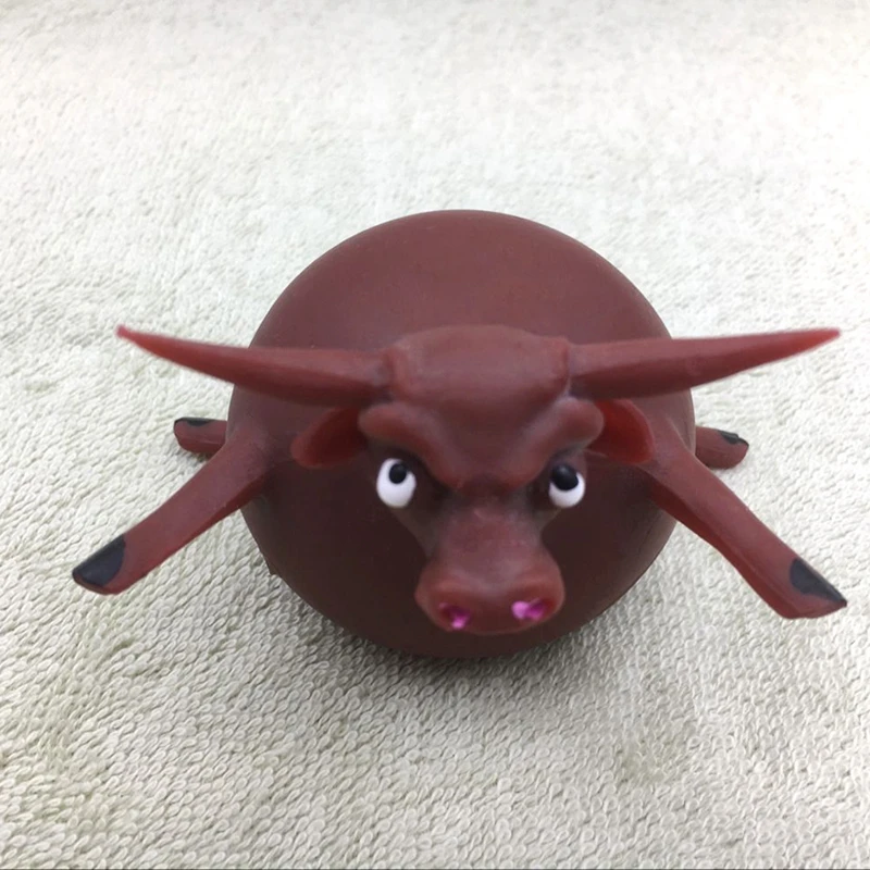 TOY148-02 Забавный шарик игрушки антистресс выдувание животных Бегемот слон буйвола фигурки надувные мультфильм животных пузырь шар случайный цвет - Цвет: TOY148-02
