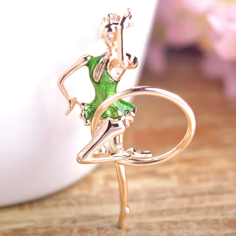 Эмалированные спортивные Броши FUNMOR в гимнастическом стиле для женщин и детей