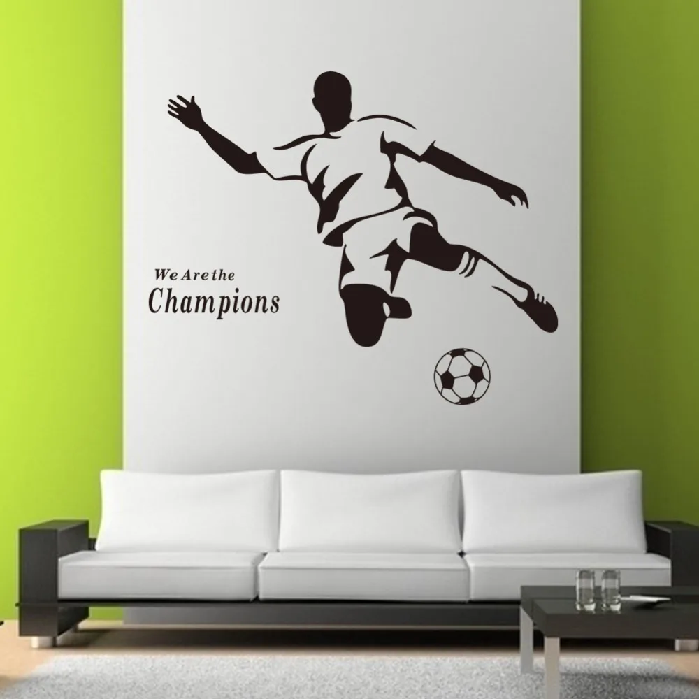 

Hot Sale Champions Football Carved The Living Room Sofa Removable Paster Of Wall Waterproofing
