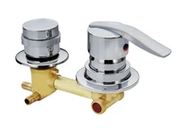 customize 2345 ways water outlet brass shower tap 2 style screw or intubation copper shower cabin shower room mixing valve